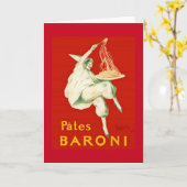 Carte Pates Baroni Cappiello Publicité Vintage (Fleur jaune)