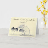 Carte Pâtes et sentent les fleurs - salutation (Fleur jaune)