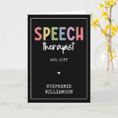 Carte Pathologiste orthophoniste sur mesure SLP (Fleur jaune)