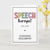 Carte Pathologiste orthophoniste sur mesure SLP (Fleur jaune)