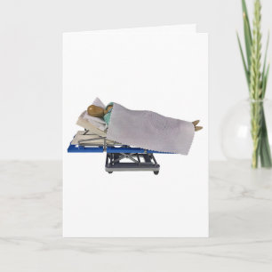 Carte Patient alité à l'hôpital en convalescence