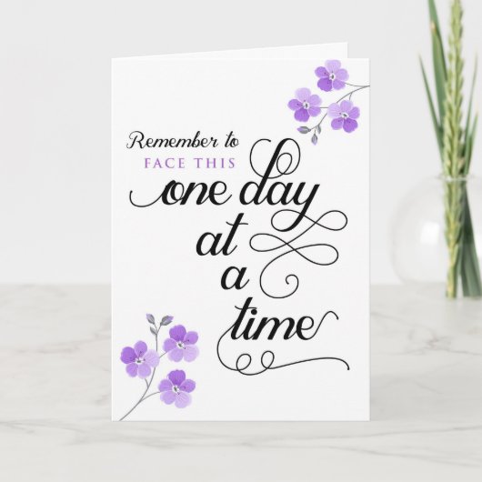 Carte Patient cancéreux, affrontez ça un jour à la fois (Devant)