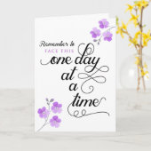 Carte Patient cancéreux, affrontez ça un jour à la fois (Fleur jaune)