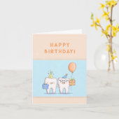 Carte Patient des dents mignonnes (Fleur jaune)