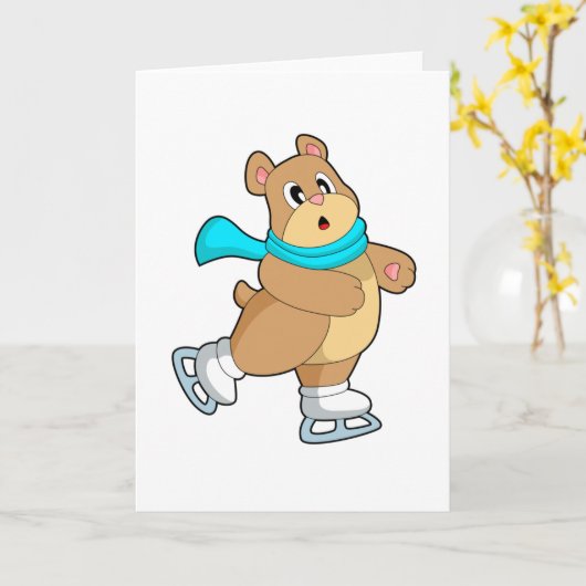 Carte Patin à glace Patins à glace (Fleur jaune)