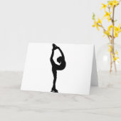 Carte Patinage artistique (Fleur jaune)