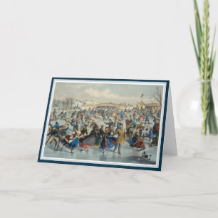 Carte Patinage de glace dans le Central Park - vacances