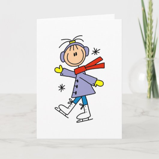 Carte Patinage de glace d'hiver (Devant)