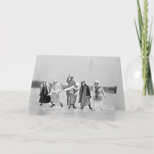 Carte Patinage de glace Race, 1925 (Devant)