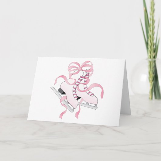 Carte Patinage rose (Devant)