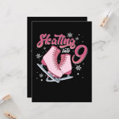 Carte Patinage sur glace Fille 9 ans 9 ans (Devant/Arrière en situation)