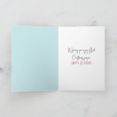 Carte Patinage sur glace Flamant rose rose (Intérieur)