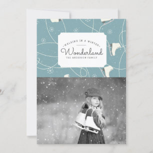 Carte Patinage sur glace Wonderland hiver   Photo