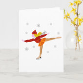 Carte Patineur sur glace (Fleur jaune)
