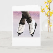 Carte Patins artistiques (Fleur jaune)