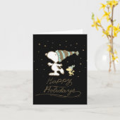 Carte Patins d'hiver Peanuts (Fleur jaune)