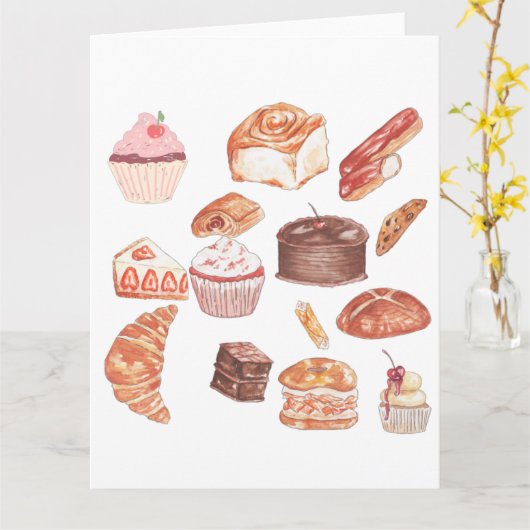 Carte Pâtisseries vierges (Fleur jaune)