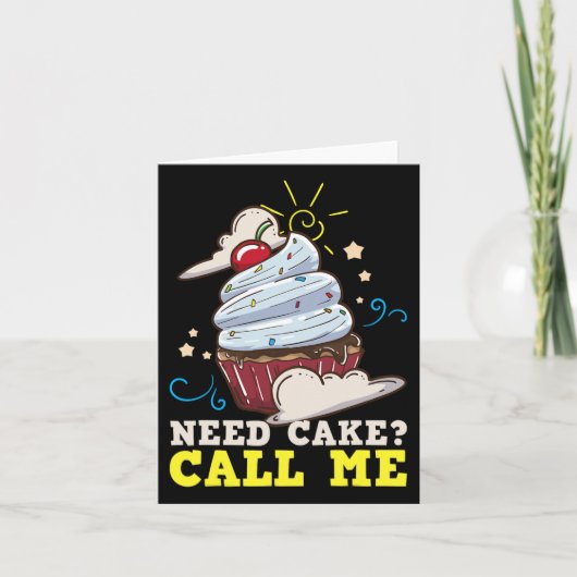 Carte Pâtissier Gâteau Cupcake Cadeau (Devant)