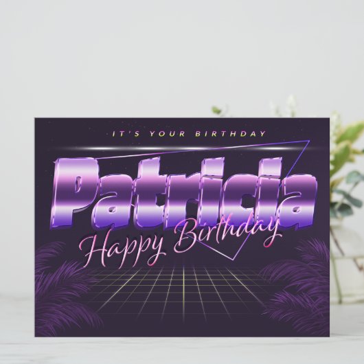 Carte Patricia Nom Prénom (Debout devant)