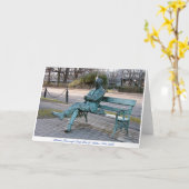 Carte Patrick Kavenagh Poète irlandais, Lifesize Sculptu (Fleur jaune)