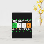Carte Patricks Day Funny Elements Of Lucky Periodic Tabl (Fleur jaune)