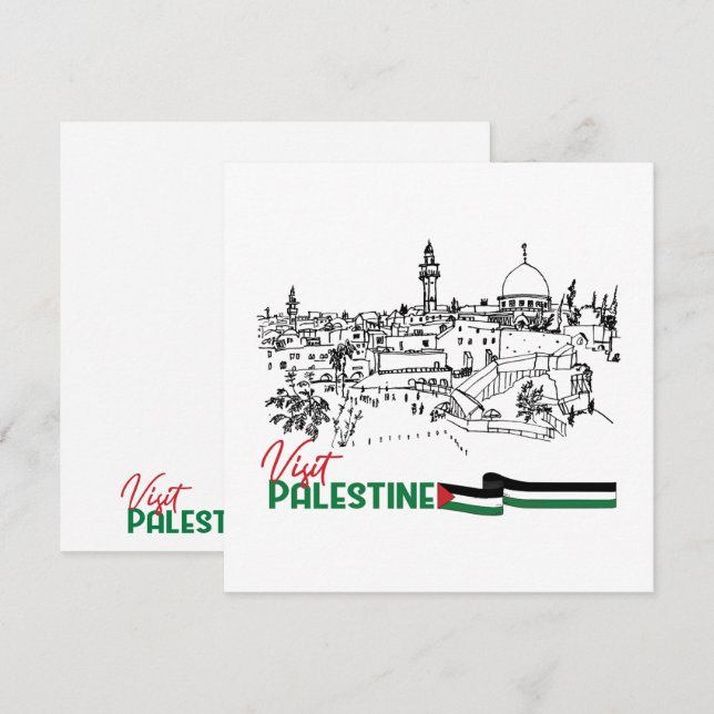 Carte Patrimoine palestinien et espoir (Devant / Derrière)