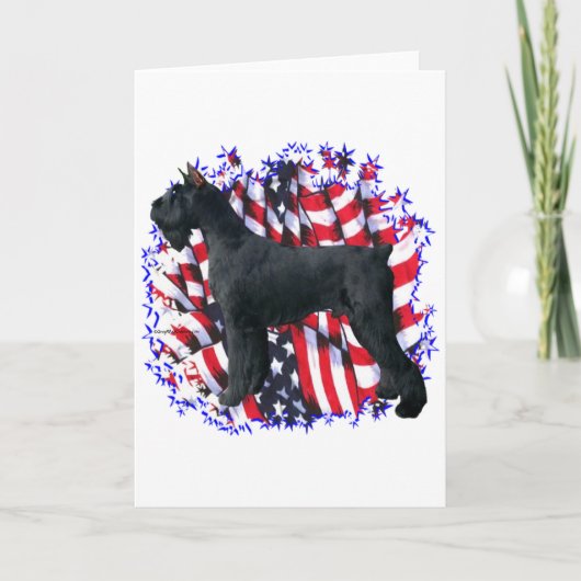 Carte Patriote géant Schnauzer (Devant)