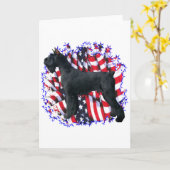 Carte Patriote géant Schnauzer (Fleur jaune)