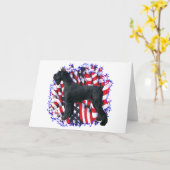 Carte Patriote géant Schnauzer (Fleur jaune)