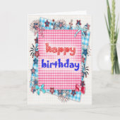Carte Patriotic birthday (Devant)