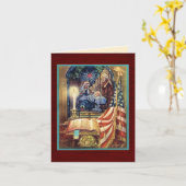 Carte Patriotic Christian American Christmas (Fleur jaune)