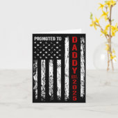 Carte Patriotic Dad Promoted To Daddy Est 2025 New Dad 2 (Fleur jaune)