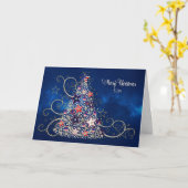 Carte Patriotic Military Christmas Tree, SON (Fleur jaune)
