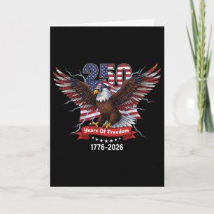 Carte Patriotique 1776 2026 États-Unis 250e Semiquincent