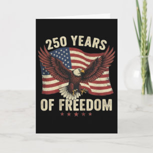 Carte Patriotique 250 Ans de Liberté Vintage Aigle Usa F
