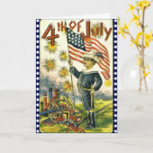 Carte Patriotique 4 juillet (Fleur jaune)