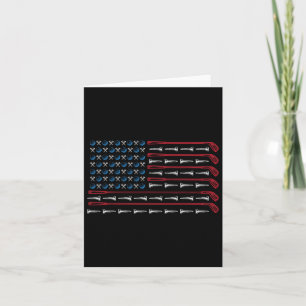 Carte Patriotique American Golfer Flag Golf Club Golf Lo