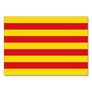 Carte Patriotique avec Drapeau de Catalogne, Espag