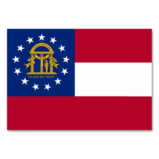 Carte patriotique avec Drapeau de Géorgie (Devant)