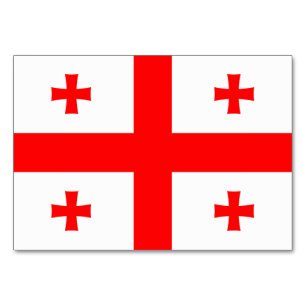 Carte patriotique avec Drapeau de Géorgie