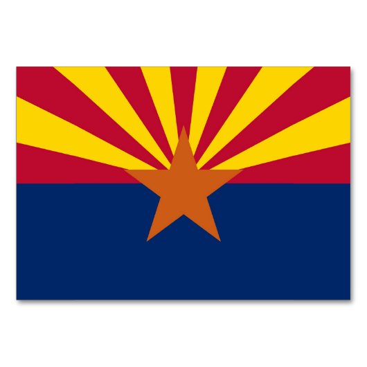 Carte Patriotique avec Drapeau de l'Arizona (Devant)