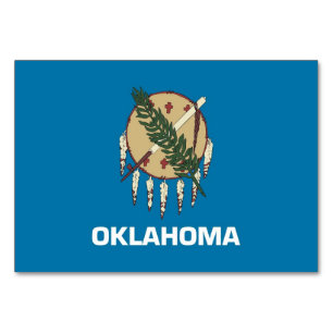 Carte patriotique avec Drapeau de l'Oklahoma