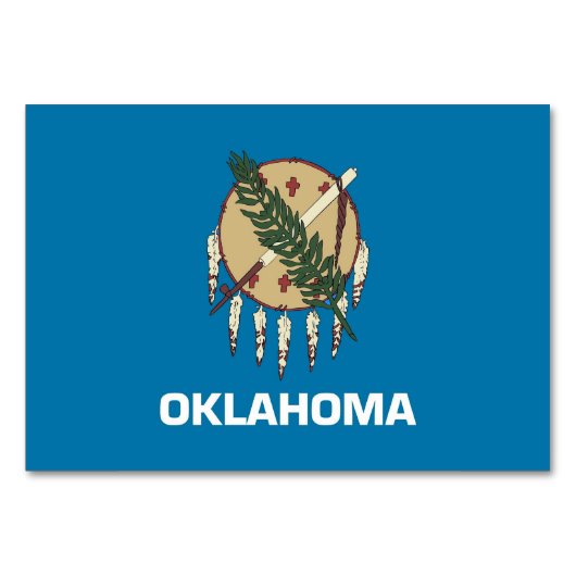 Carte patriotique avec Drapeau de l'Oklahoma (Dos)