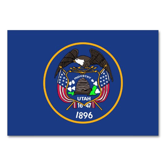Carte patriotique avec Drapeau de l'Utah (Dos)