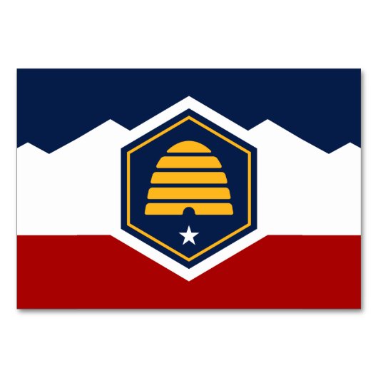 Carte Patriotique avec Drapeau de l'Utah, USA (Devant)