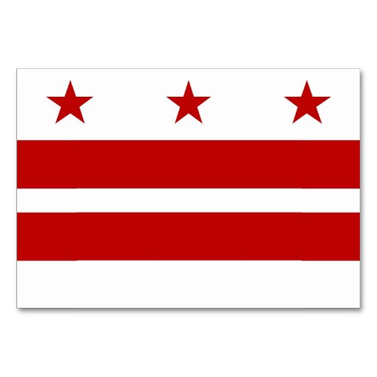 Carte patriotique avec Drapeau de Washington DC (Dos)
