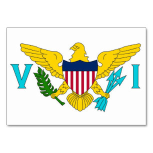 Carte patriotique avec Drapeau des Îles Vierges