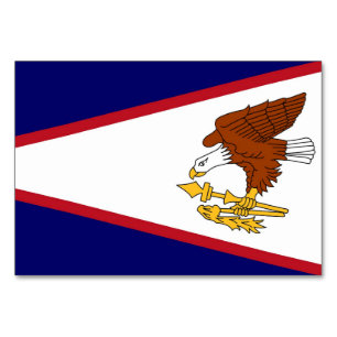 Carte patriotique avec Drapeau des Samoa américain