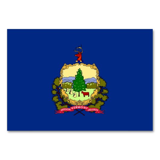 Carte patriotique avec Drapeau du Vermont (Dos)