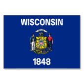 Carte patriotique avec Drapeau du Wisconsin (Devant)